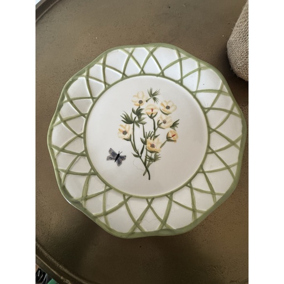 Wildflower Collection Park Designs Plate Vintage Floral Botanical Cottage Spring - Picture 2 of 4